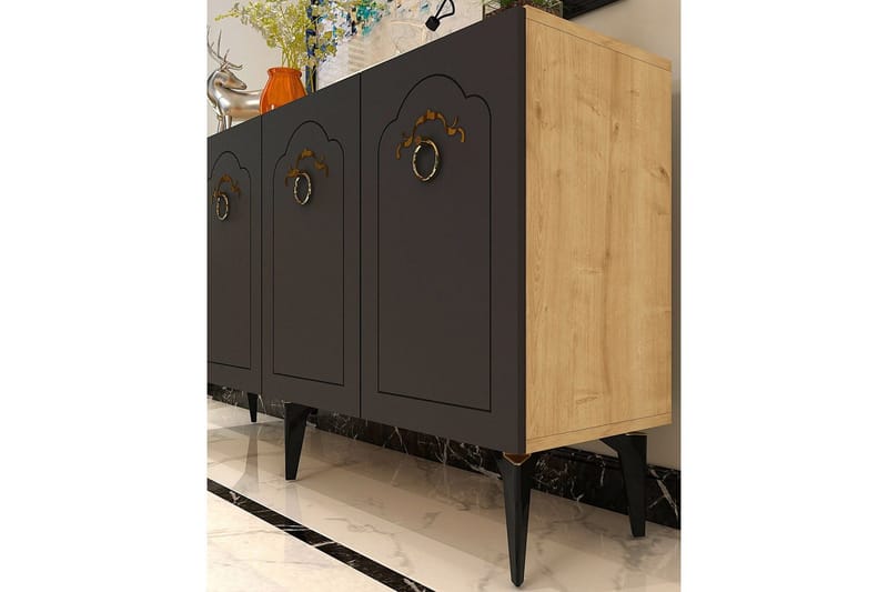 Maren Konsollbord 150 cm - Eik/Antrasitt - Møbler - Bord - Avlastningsbord - Gangbord