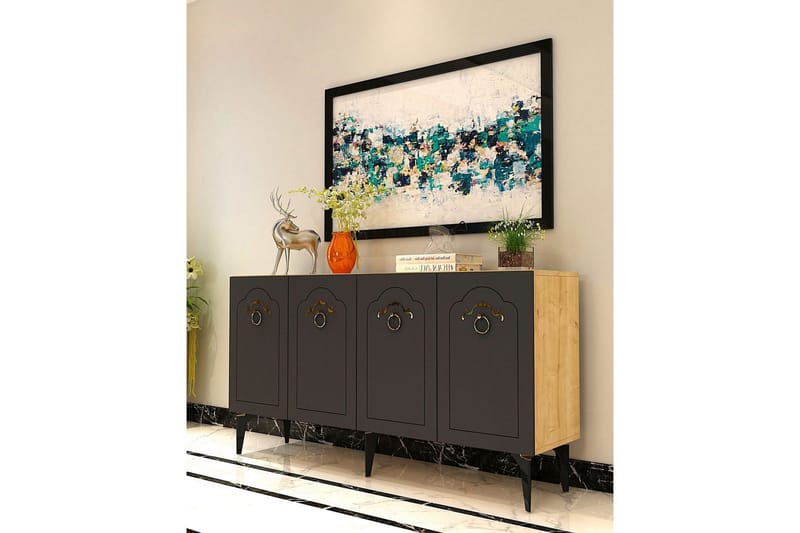 Maren Konsollbord 150 cm - Eik/Antrasitt - Møbler - Bord - Avlastningsbord - Gangbord