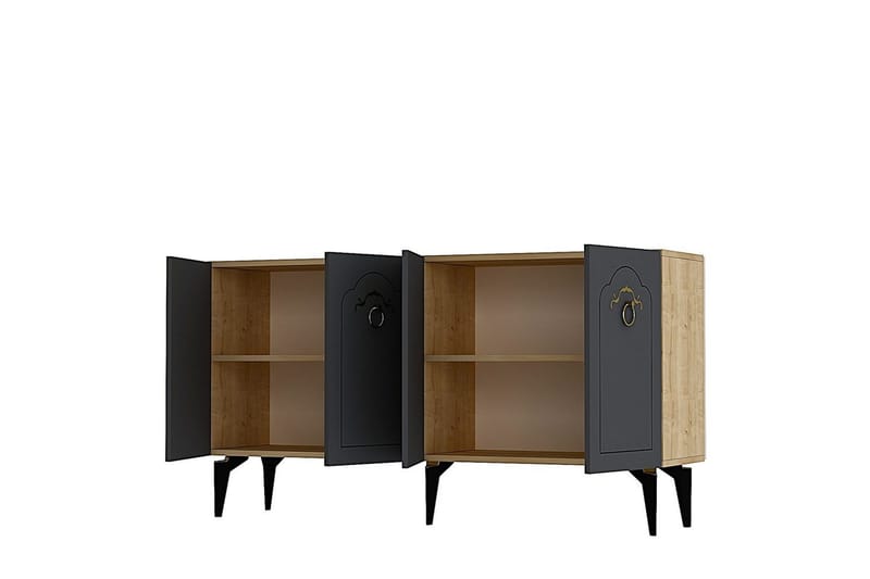 Maren Konsollbord 150 cm - Eik/Antrasitt - Møbler - Bord - Avlastningsbord - Gangbord