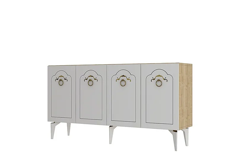 Maren Konsollbord 150 cm, Eik/Hvit