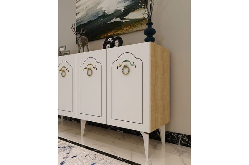 Maren Konsollbord 150 cm - Eik/Hvit - Møbler - Bord - Avlastningsbord - Gangbord