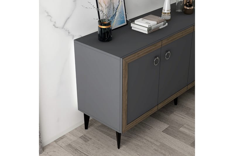 Masahide Konsollbord 150 cm - Antrasitt/Valnøtt - Møbler - Bord - Avlastningsbord - Gangbord