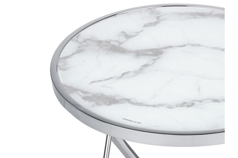 Meerah Sidebord Marmoreffekt - Hvit - Møbler - Bord - Avlastningsbord