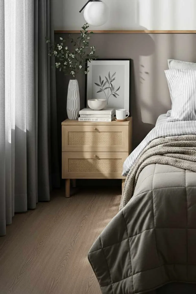 Meyloren nattbord 50 cm - Beige - Møbler - Bord - Avlastningsbord - Sengebord & nattbord