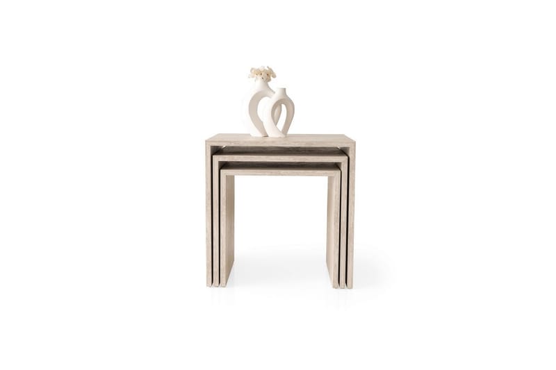 Miraen Settbord 50 cm - Travertin - Møbler - Bord - Avlastningsbord - Settbord