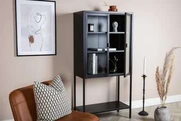 Misha Skap 75 cm - Sort - Oppbevaring - Skap - Vitrineskap