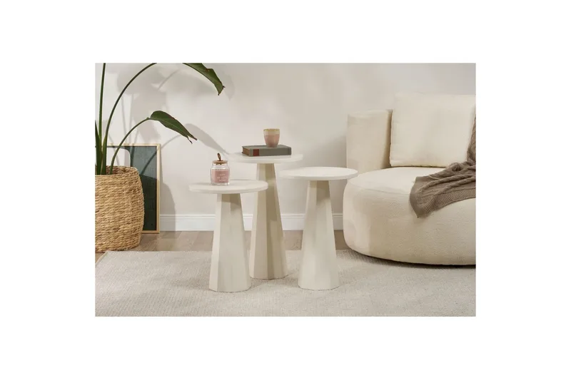 Miu Settbord 35 cm - Hvit - Møbler - Bord - Avlastningsbord - Settbord