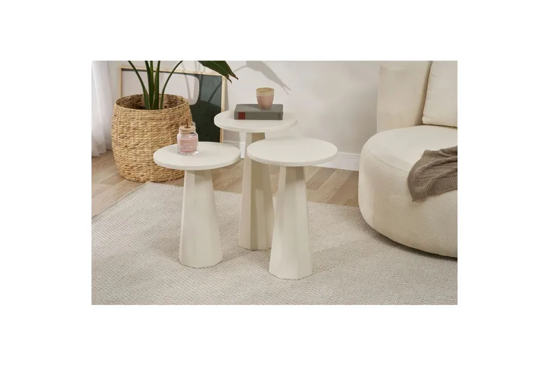 Miu Settbord 35 cm - Hvit - Møbler - Bord - Avlastningsbord - Settbord