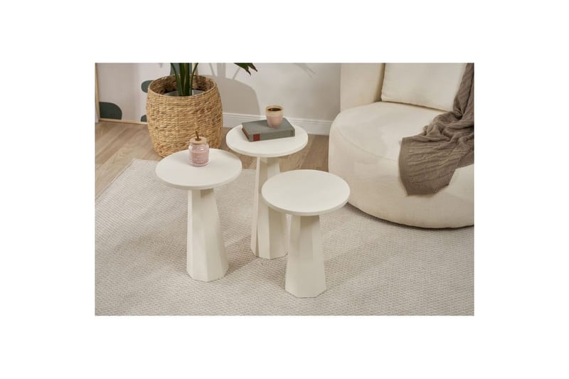 Miu Settbord 35 cm - Hvit - Møbler - Bord - Avlastningsbord - Settbord