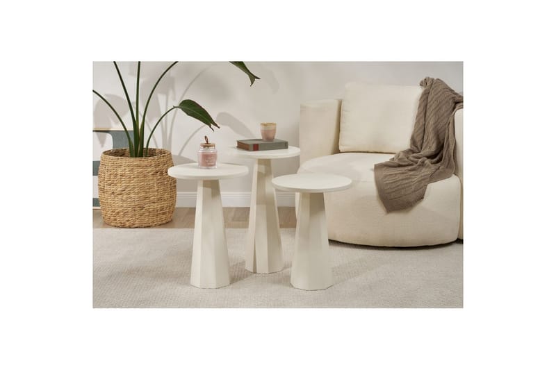 Miu Settbord 35 cm - Hvit - Møbler - Bord - Avlastningsbord - Settbord