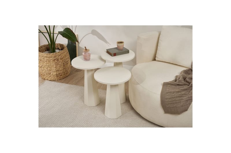 Miu Settbord 35 cm - Hvit - Møbler - Bord - Avlastningsbord - Settbord