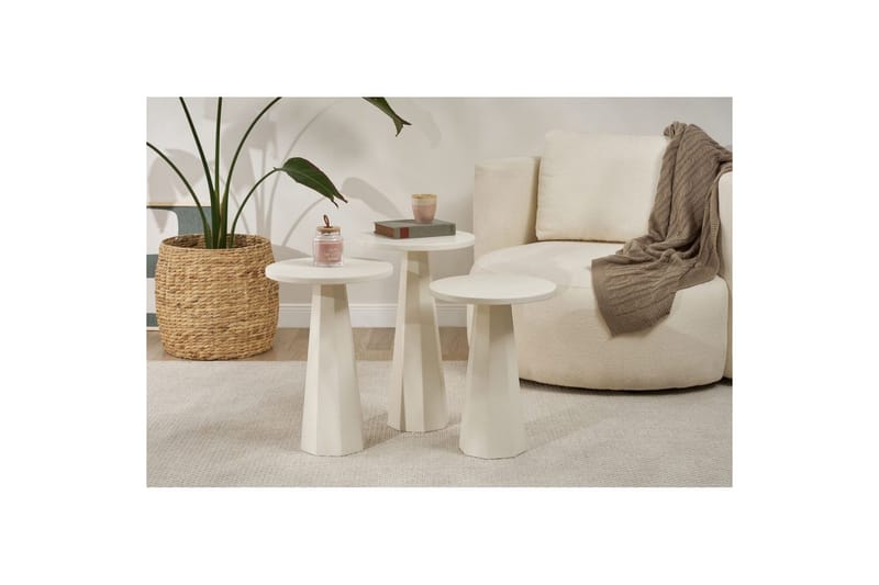 Miu Settbord 35 cm - Hvit - Møbler - Bord - Avlastningsbord - Settbord