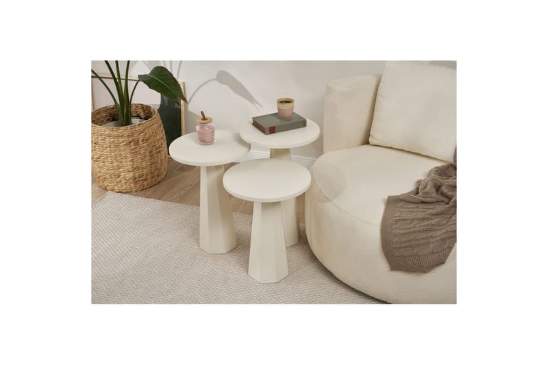 Miu Settbord 35 cm - Hvit - Møbler - Bord - Avlastningsbord - Settbord