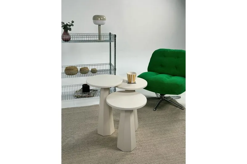 Miu Settbord 35 cm - Krem - Møbler - Bord - Avlastningsbord - Settbord