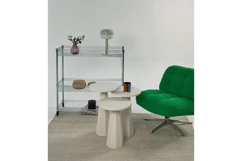 Miu Settbord 35 cm - Krem - Møbler - Bord - Avlastningsbord - Settbord