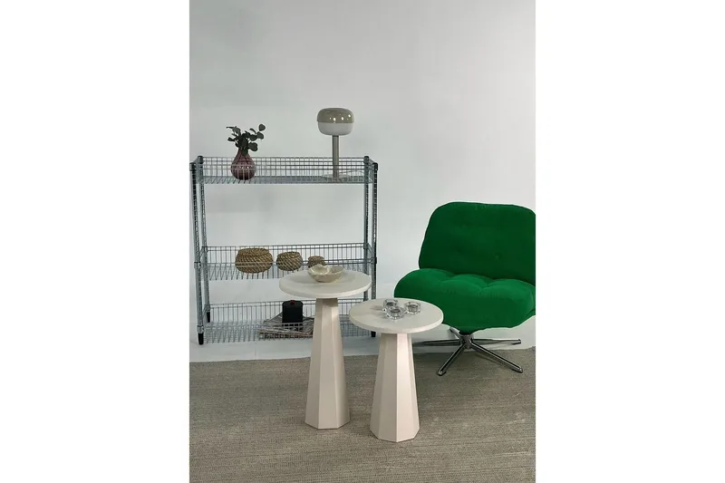 Miu Settbord 35 cm - Krem - Møbler - Bord - Avlastningsbord - Settbord