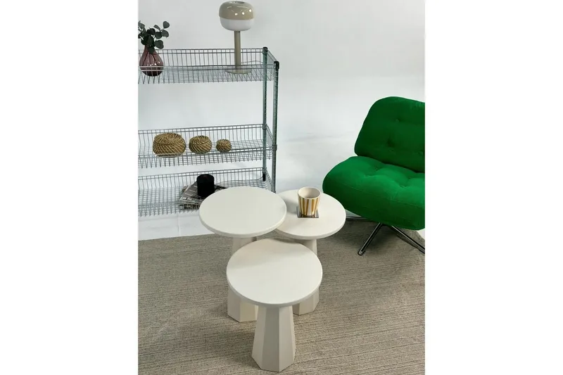 Miu Settbord 35 cm - Krem - Møbler - Bord - Avlastningsbord - Settbord