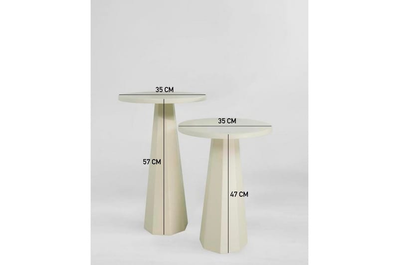 Miu Settbord 35 cm - Krem - Møbler - Bord - Avlastningsbord - Settbord