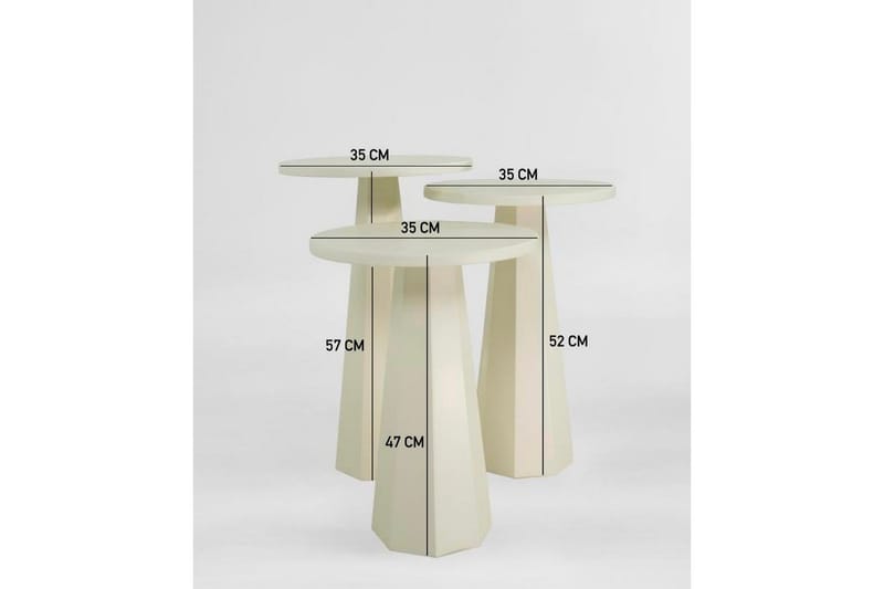 Miu Settbord 35 cm - Krem - Møbler - Bord - Avlastningsbord - Settbord