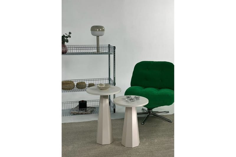 Miu Settbord 35 cm - Krem - Møbler - Bord - Avlastningsbord - Settbord