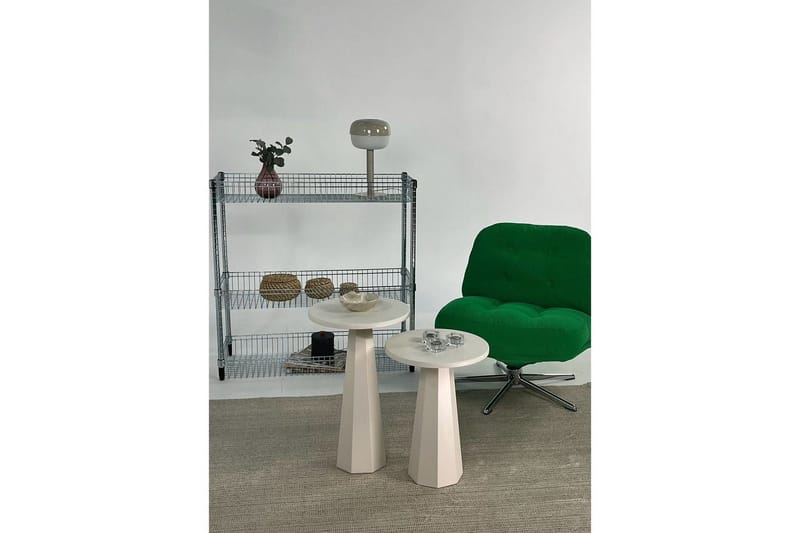 Miu Settbord 35 cm - Krem - Møbler - Bord - Avlastningsbord - Settbord