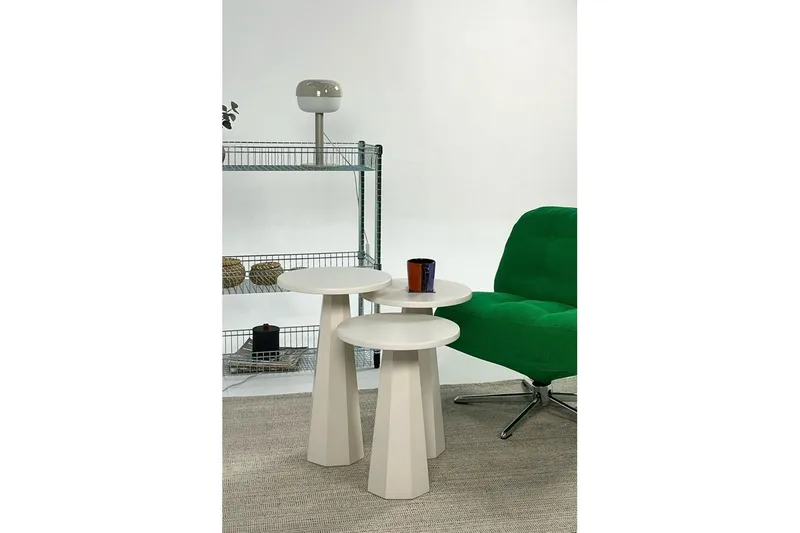 Miu Settbord 35 cm - Krem - Møbler - Bord - Avlastningsbord - Settbord