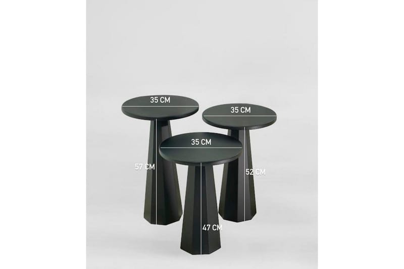 Miu Settbord 35 cm - Sort - Møbler - Bord - Avlastningsbord - Settbord