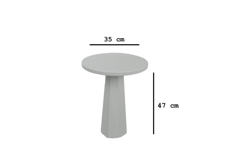 Miu Sidebord 35 cm - Hvit - Møbler - Bord - Avlastningsbord - Lampebord & sidebord