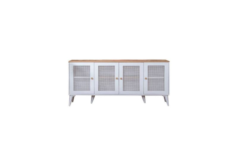 Mjudi Konsollbord 80 cm - Mellomfarget tre/Hvit - Møbler - Bord - Avlastningsbord - Gangbord
