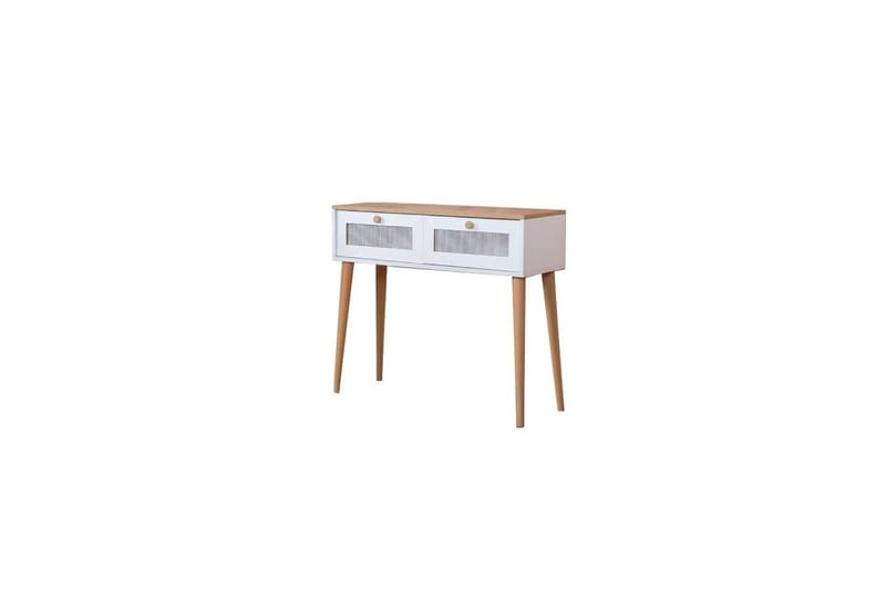 Mjudi Konsollbord 95 cm - Hvit/Lysfarget tre - Møbler - Bord - Avlastningsbord - Gangbord