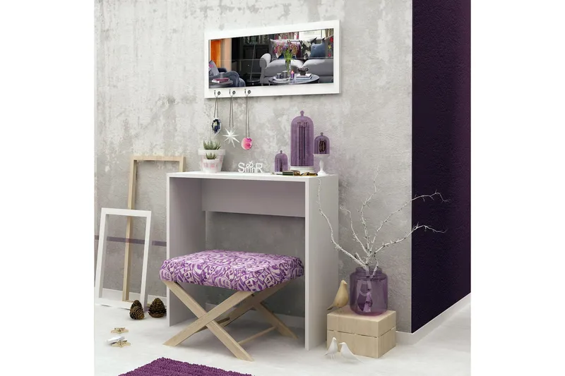 Mod Design Skrivebord 80 cm i Malt Tre - Hvit - Møbler - Bord - Kontorbord - Skrivebord