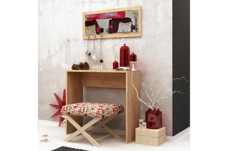 Mod Skrivebord 80 cm i Tre med Eikeutseende - Brun - Møbler - Bord - Kontorbord - Skrivebord