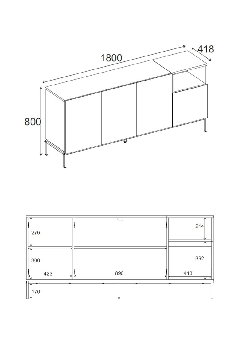 Morlen Konsoll 180x80x41,8 cm - Sandstein og naturlig eik - Møbler - Bord - Avlastningsbord - Gangbord