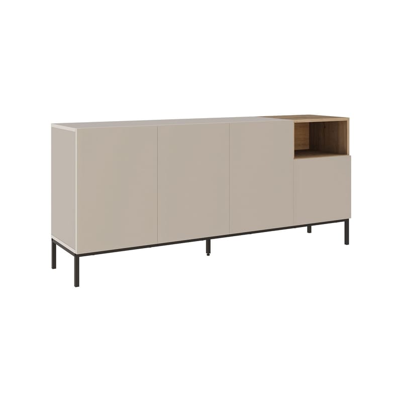 Morlen Konsoll 180x80x41,8 cm - Sandstone, Natural Oak, Black - Møbler - Bord - Avlastningsbord - Gangbord