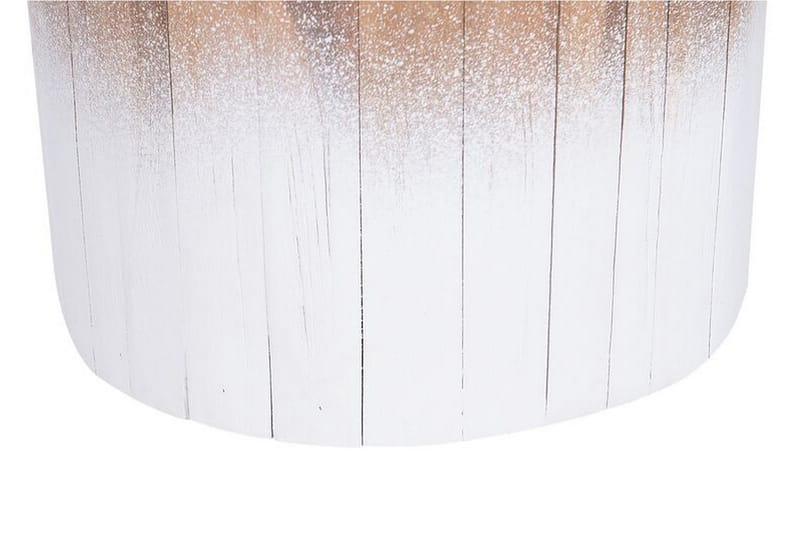Movas Rund Nattbord 30 cm i Tre med Teaklook - Brun - Møbler - Bord - Avlastningsbord - Sengebord & nattbord