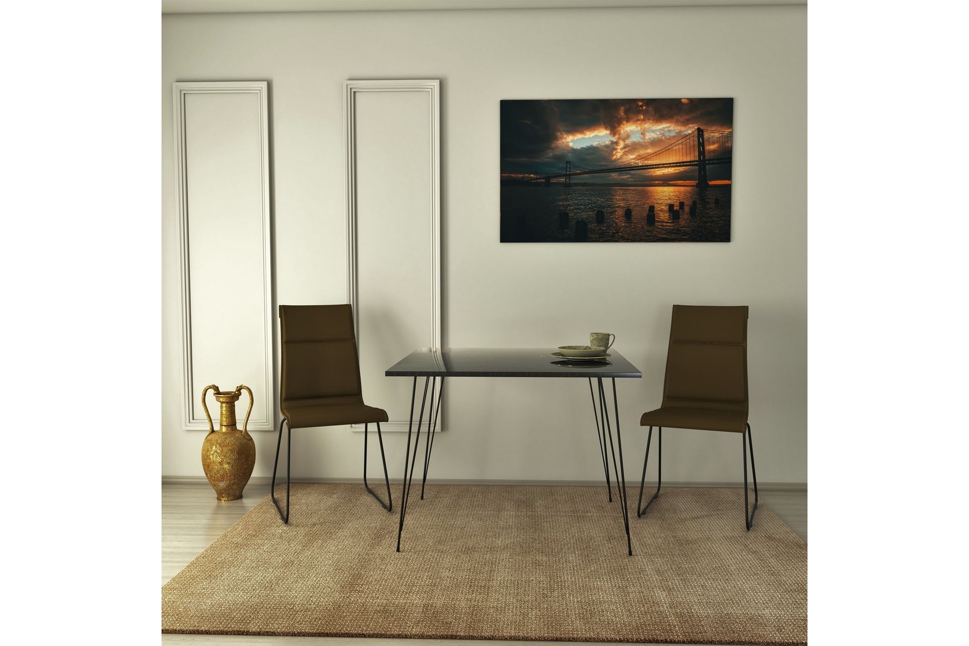 Murtwell bord 90 cm - Svart / Hvit - Møbler - Bord - Avlastningsbord