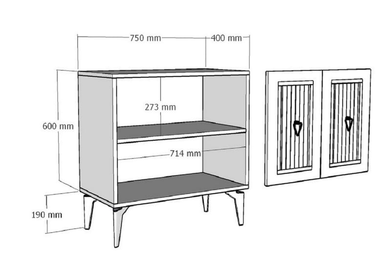 Nandy Konsollbord 75 cm - Antrasitt/Sølv - Møbler - Bord - Avlastningsbord - Gangbord