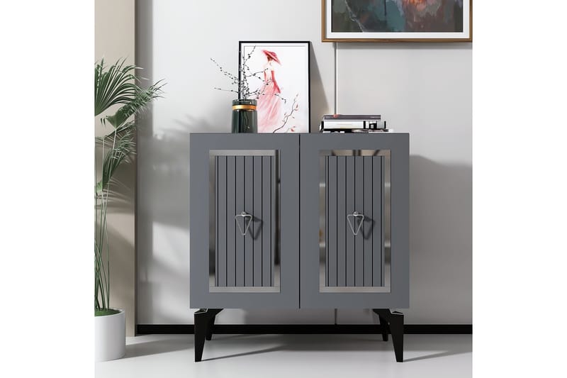 Nandy Konsollbord 75 cm - Antrasitt/Sølv - Møbler - Bord - Avlastningsbord - Gangbord