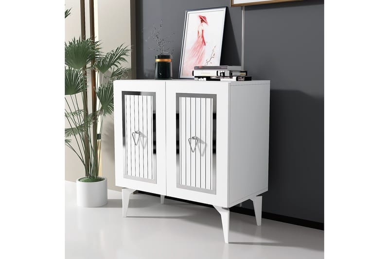 Nandy Konsollbord 75 cm - Hvit/Sølv - Møbler - Bord - Avlastningsbord - Gangbord