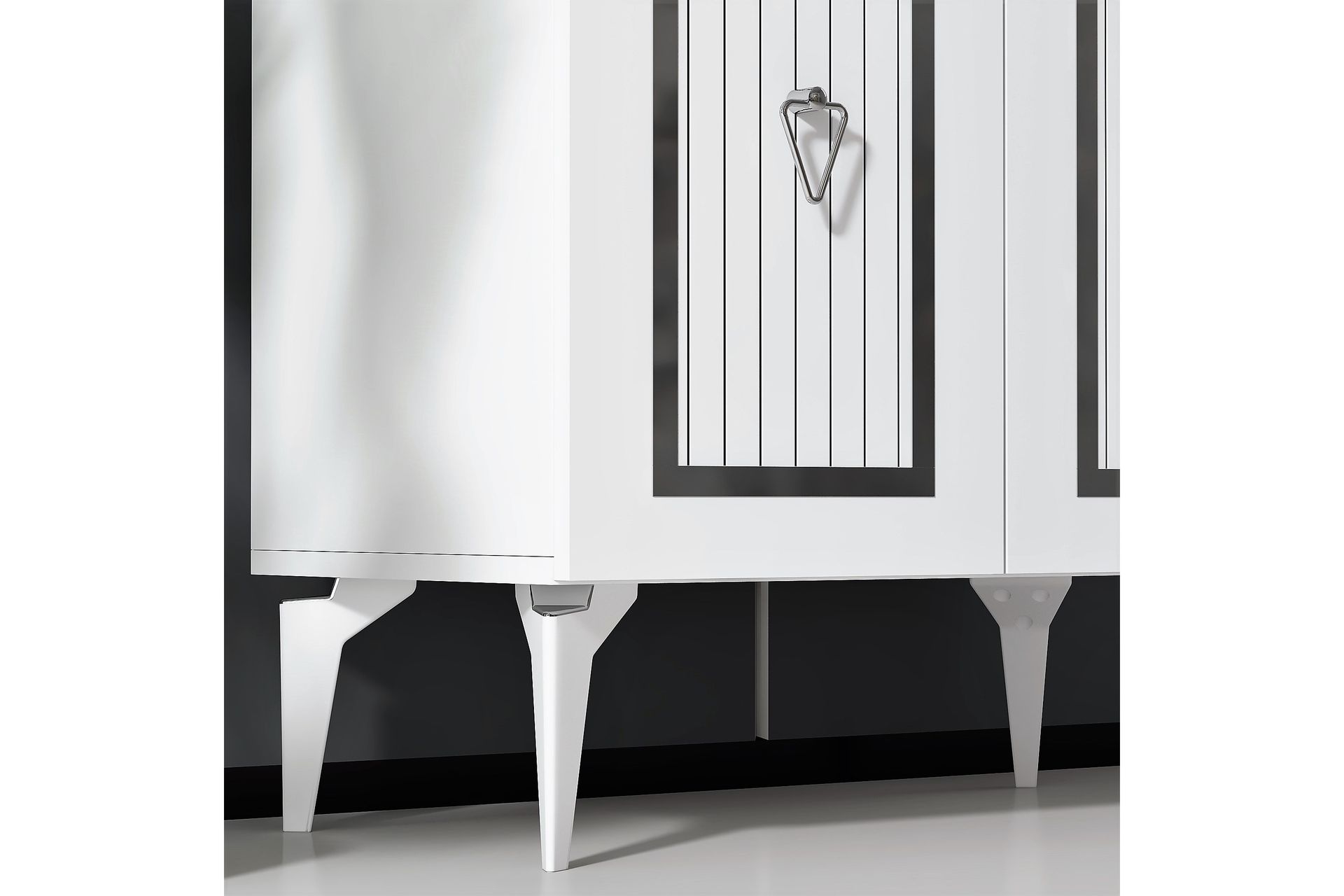 Nandy Konsollbord 75 cm - Hvit/Sølv - Møbler - Bord - Avlastningsbord - Gangbord
