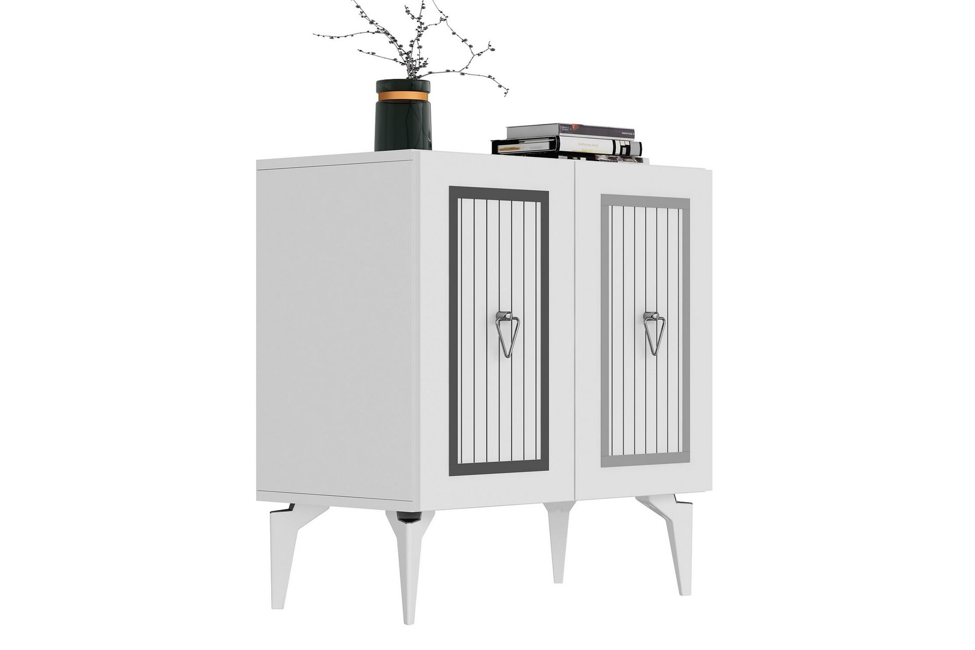Nandy Konsollbord 75 cm - Hvit/Sølv - Møbler - Bord - Avlastningsbord - Gangbord