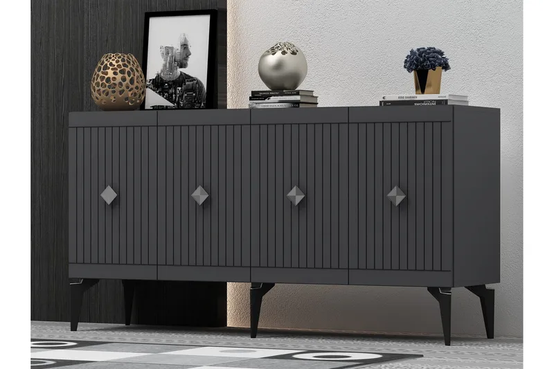 Naruyuki Konsollbord 150 cm - Antrasitt/Sølv - Møbler - Bord - Avlastningsbord - Gangbord