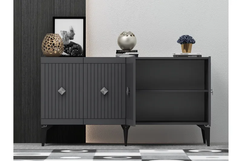 Naruyuki Konsollbord 150 cm - Antrasitt/Sølv - Møbler - Bord - Avlastningsbord - Gangbord