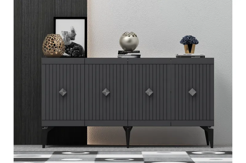 Naruyuki Konsollbord 150 cm - Antrasitt/Sølv - Møbler - Bord - Avlastningsbord - Gangbord