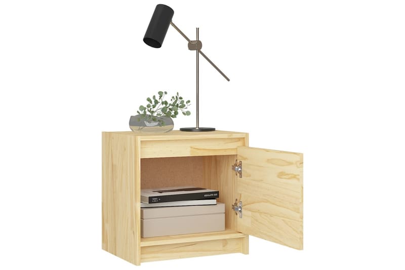 Nattbord 2 stk 40x30,5x40 cm heltre furu - Brun - Sengebord & nattbord