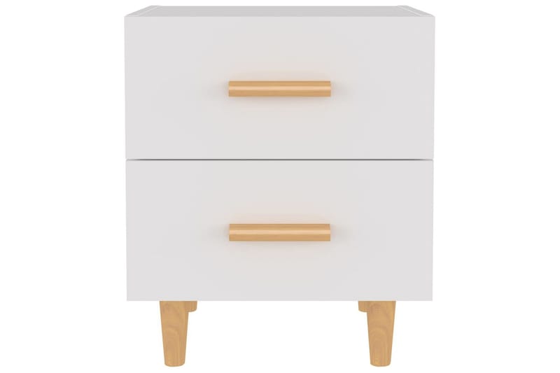 Nattbord 2 stk hvit 40x35x47,5 cm - Hvit - Møbler - Bord - Avlastningsbord - Sengebord & nattbord