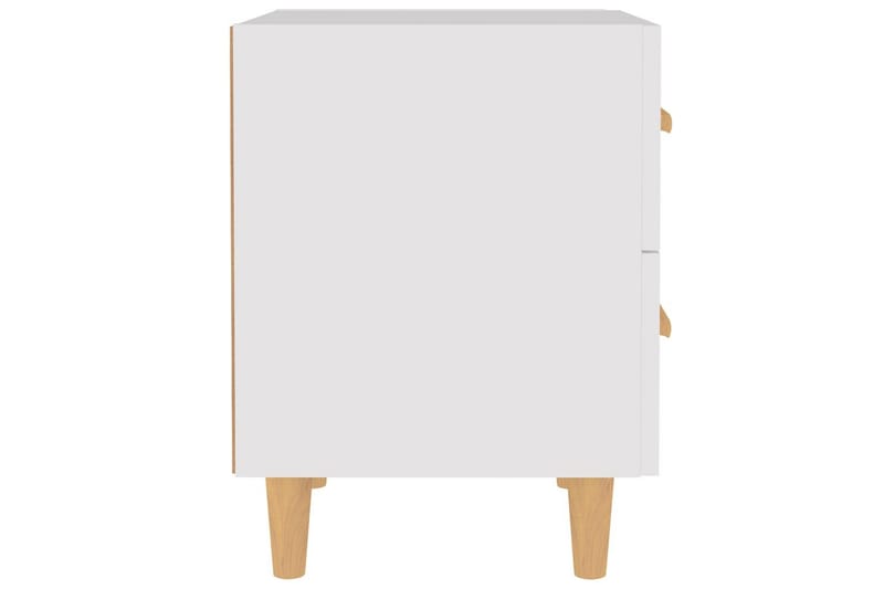 Nattbord 2 stk hvit 40x35x47,5 cm - Hvit - Møbler - Bord - Avlastningsbord - Sengebord & nattbord