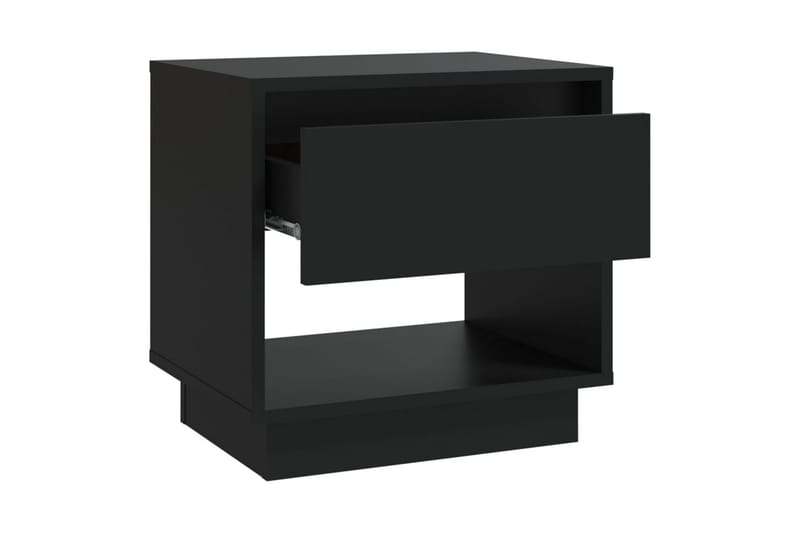 Nattbord 2 stk svart 45x34x44 cm sponplate - Svart - Møbler - Bord - Avlastningsbord - Sengebord & nattbord