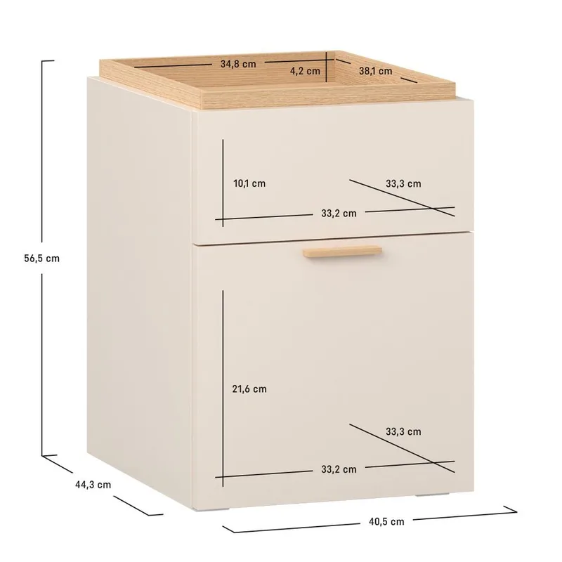 Nattbord 4 You Fresh - Sandbeige - Møbler - Bord - Avlastningsbord - Sengebord & nattbord