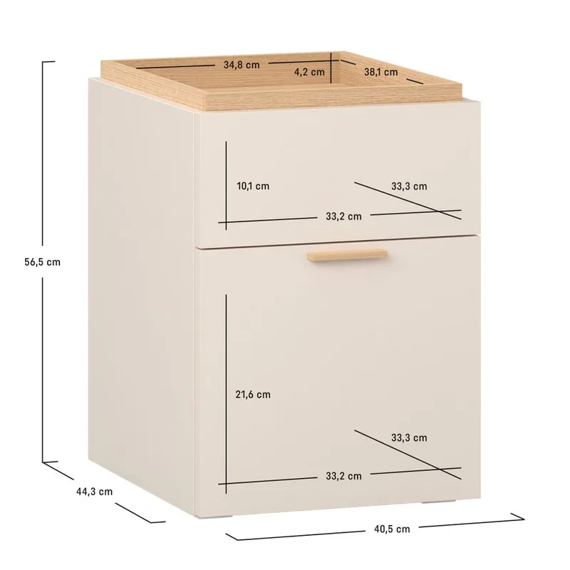 Nattbord 4 You Fresh - Sandbeige - Møbler - Bord - Avlastningsbord - Sengebord & nattbord